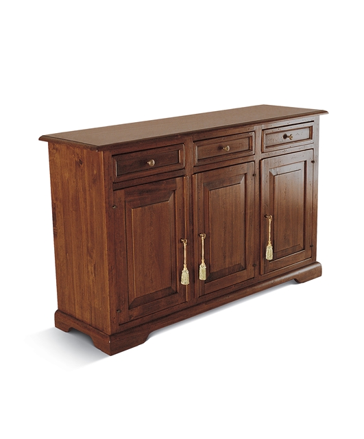 Credenza sagomata 3 cassetti, 3 ante