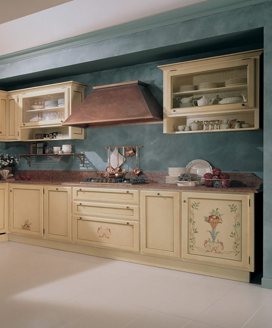 Cucina con decoro "Vasi di Frutta"