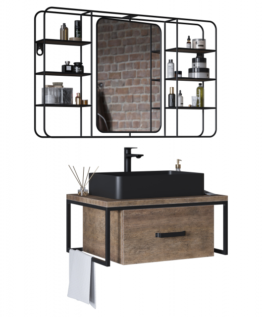 Composizione da bagno in stile industrial